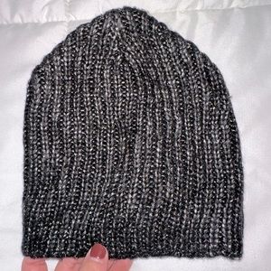 Black & Silver Winter Beanie